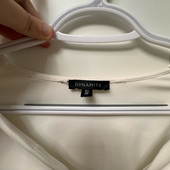 Sandrine Sculpt Long Sleeve V-Neck Bodysuit Dynamite - Picture 4 of 4